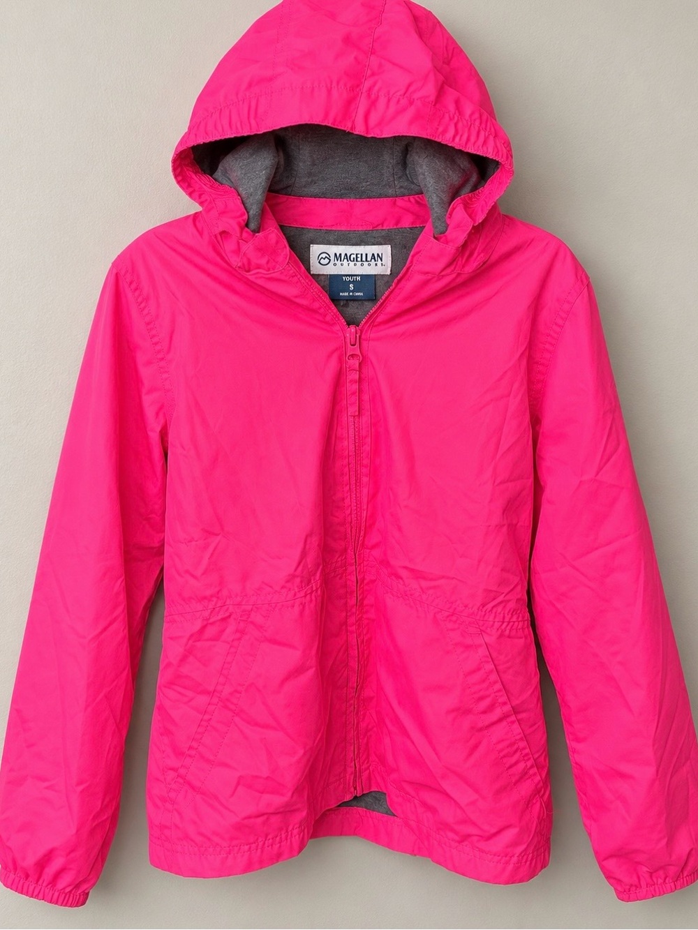 YS Magellan Outdoors Hot Pink Hooded Jacket Windbreaker